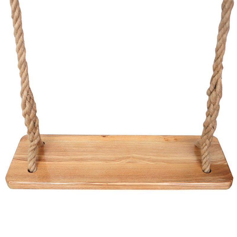 Children's swing indoor home outdoor swing adult hemp rope solid wood swing double extended log swing board