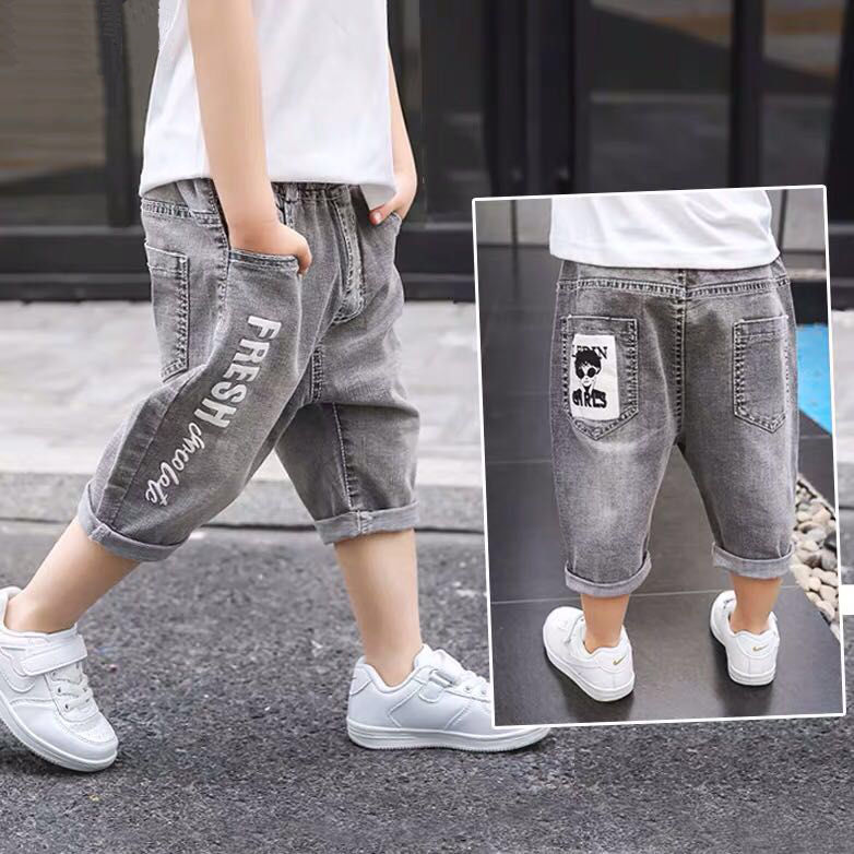 Boys' jeans pants children's wear shorts 2020 summer children's Capris