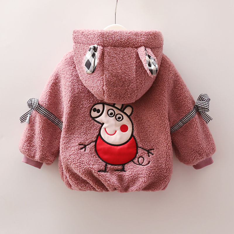 Girls' coat new girls' cotton padded jacket 1-2-3-6 years old