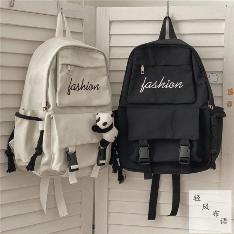 Japanese Harajuku dark girl schoolbag Korean style retro tooling backpack Canvas Backpack man