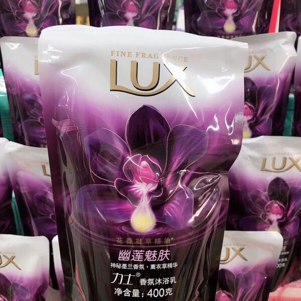 Lux shower gel essential oil fragrance body bath milk fragrance male and female Youlian Meifu bag supplement 400ml