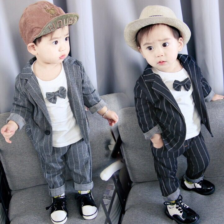 Boys' spring and autumn suit 0-1 years old Korean clothes 2 children's casual 3 suits 4 boys' baby three piece suit