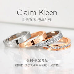 Small CK ring simple official website man and woman couple a pair of commemorative gift