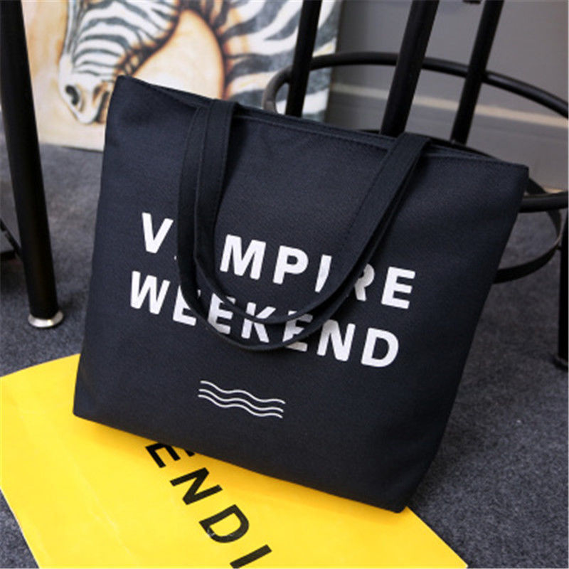 Korean canvas Oxford bag literary women's bag single shoulder simple leisure students large capacity handbag shopping bag big bag