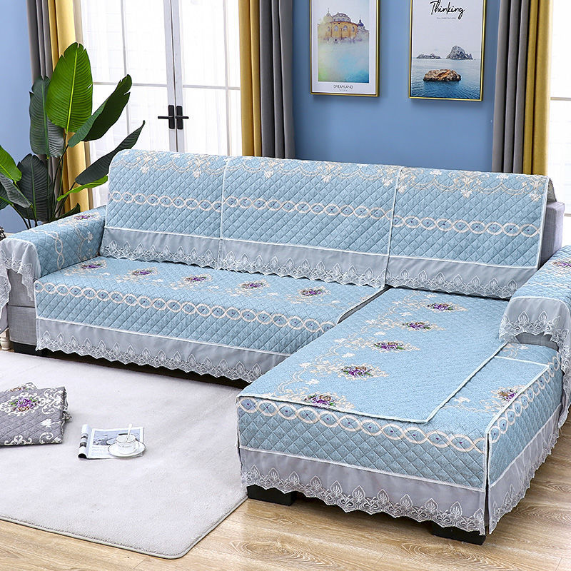 Customized European style antiskid fabric all seasons general modern simple sofa cushion sofa cover full package 123 set combination