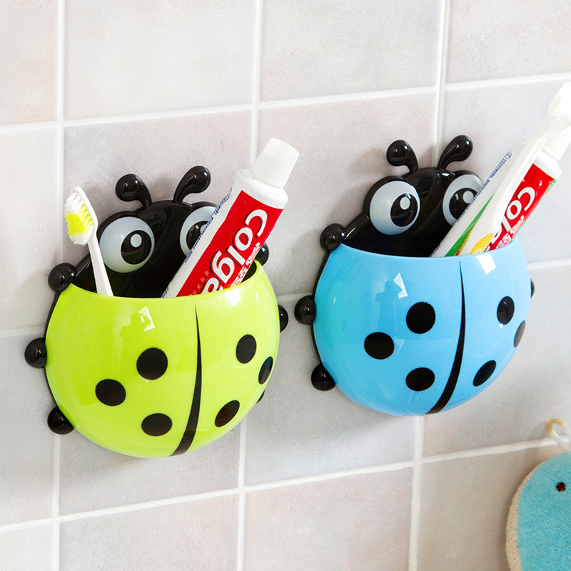 Ladybug toothbrush rack [multiple options] powerful suction cup toothbrush toothpaste rack bathroom tooth holder storage rack