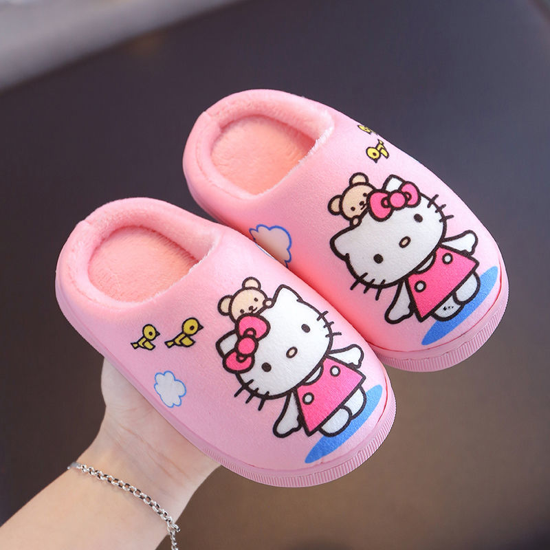 Children's cotton slippers winter boys and Girls Princess antiskid cute cartoon warm soft bottom children's leisure home slippers