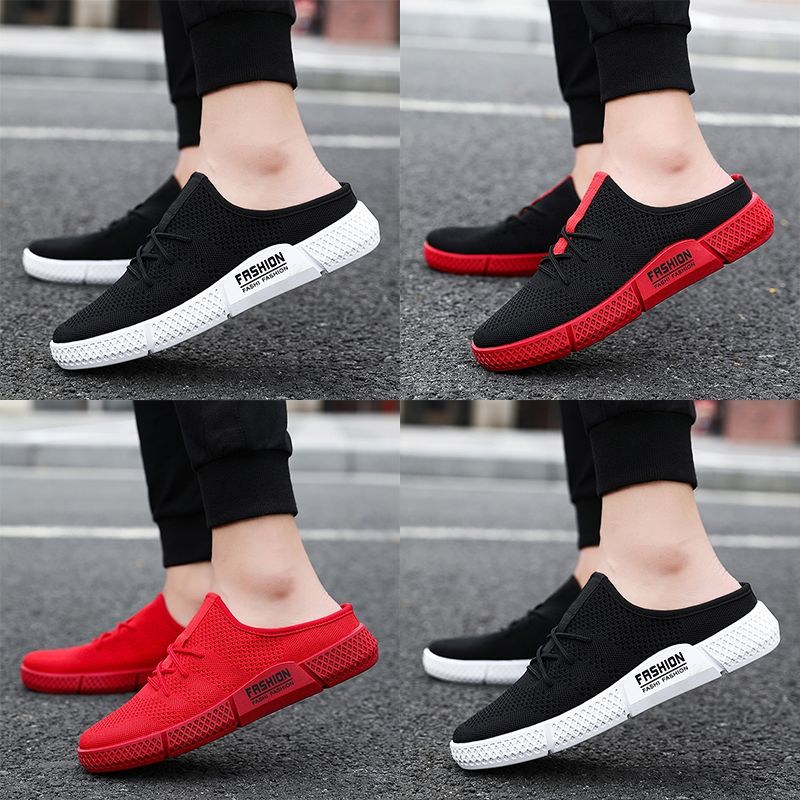 Summer slippers men's Korean fashion outdoor men's sandals personality sandals wear no heel lazy half slippers fashion