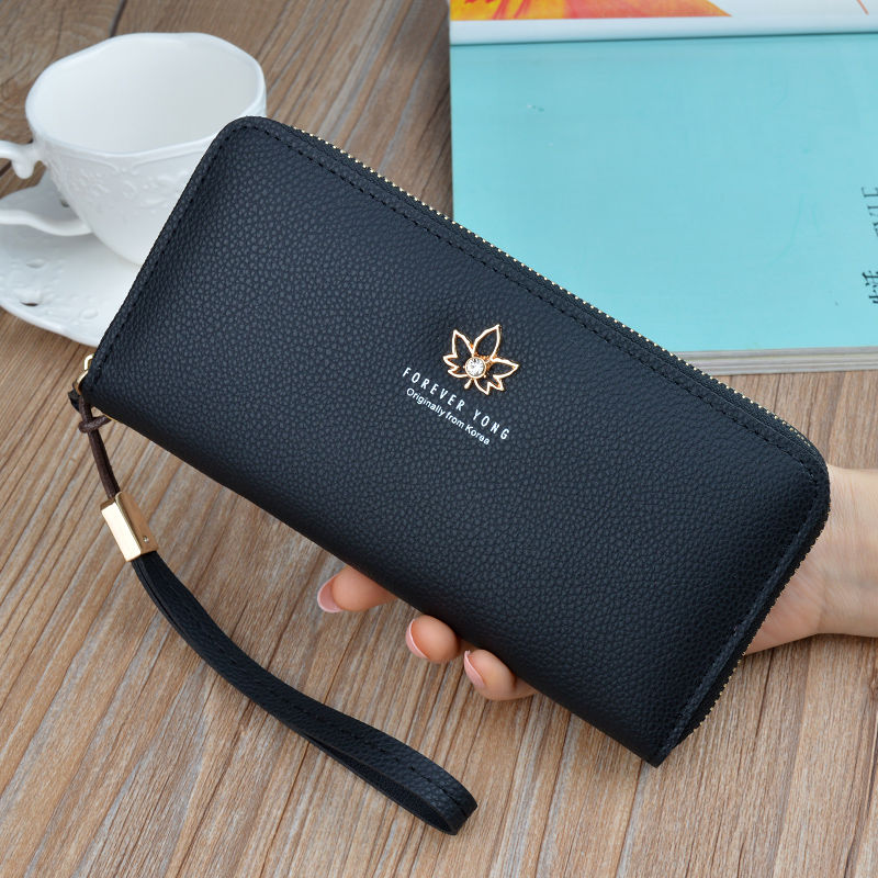 Large capacity zipper purse women's long fashion women's hand bag 2020 new mobile phone bag Korean version zero Purse