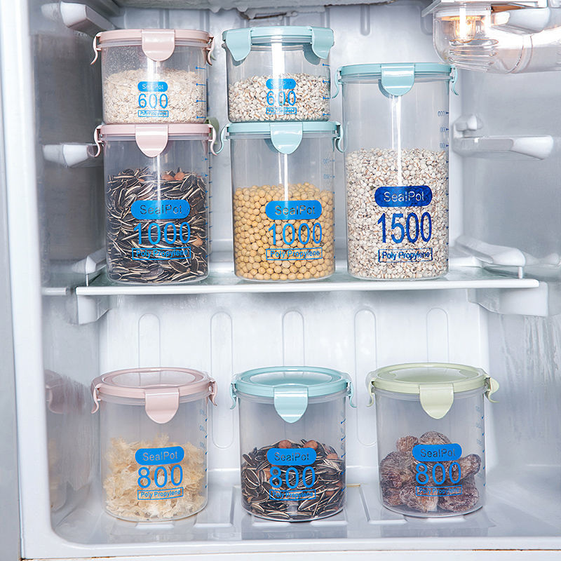 Kitchen plastic fresh-keeping sealed can milk powder can grain storage can household snack food storage box