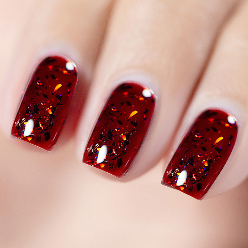 2020 New Year's nail can Star wave red nail oil glue red wine red small set is special for sequin phototherapy glue nail shop