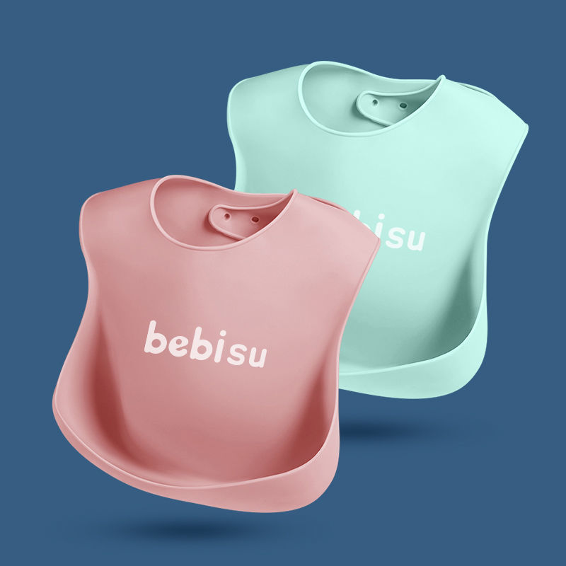 Food Bib baby silicone rice Bib waterproof Baby Bib super soft children's large wash free