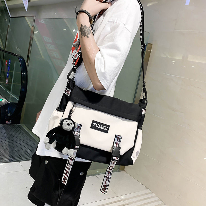 Messenger Bag men's fashion brand Japanese work clothes Shoulder Bag Canvas student postman bag ins backpack women's leisure shoulder bag