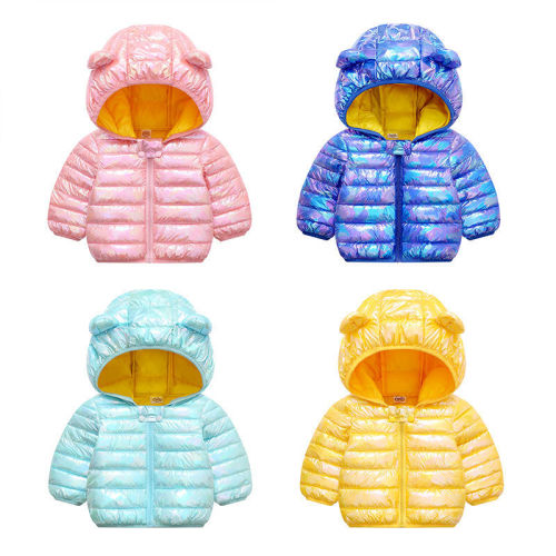 New children's down cotton padded jacket, children's baby cotton padded jacket, boys and girls' baby short thickened warm cotton padded jacket