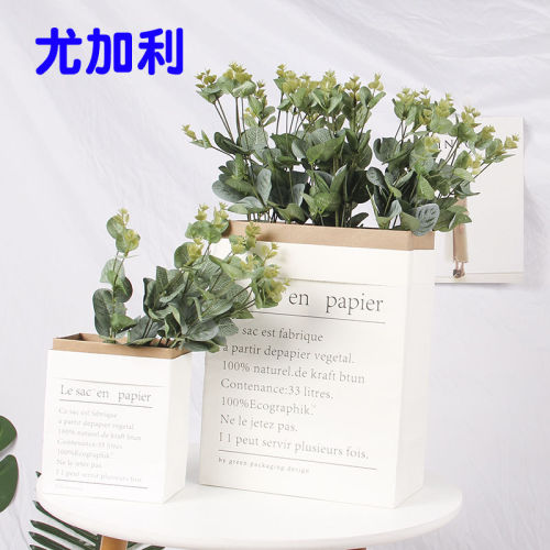 Ins simulation eucalyptus leaf false bouquet Nordic living room table decoration photography props