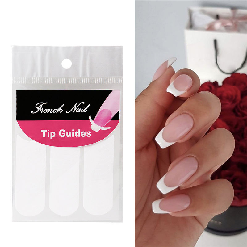French manicure stickers wavy crescent love smile stickers DIY Nail AIDS stripe stickers