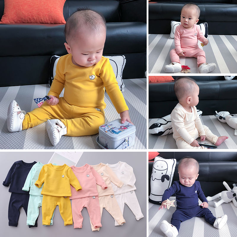 Baby underwear suit baby clothes children autumn clothes autumn trousers spring and autumn clothes Boys Girls Pajamas Plush winter clothes