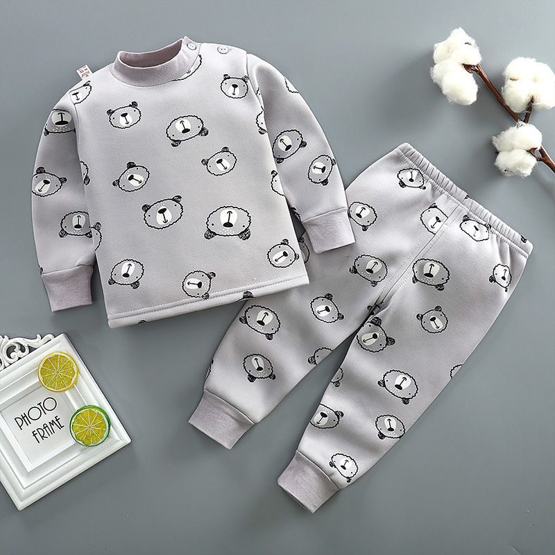 Children's warm underwear set in autumn and winter