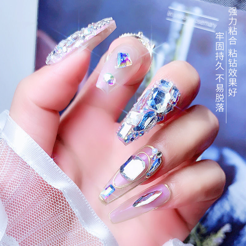 No wash gel stick drill glue no flow nail special super strong hand inlaid diamond jewelry lasting strong glue