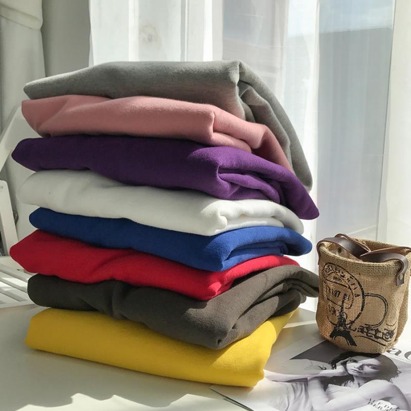 19 autumn men's round neck Pullover T-shirt solid color Hong Kong Style loose couple's sweater casual large size simple base shirt