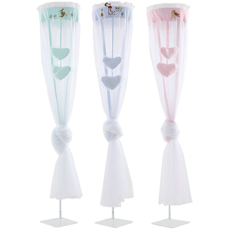 Crib mosquito net crib mosquito net embroidery mosquito net clip bracket floor bracket