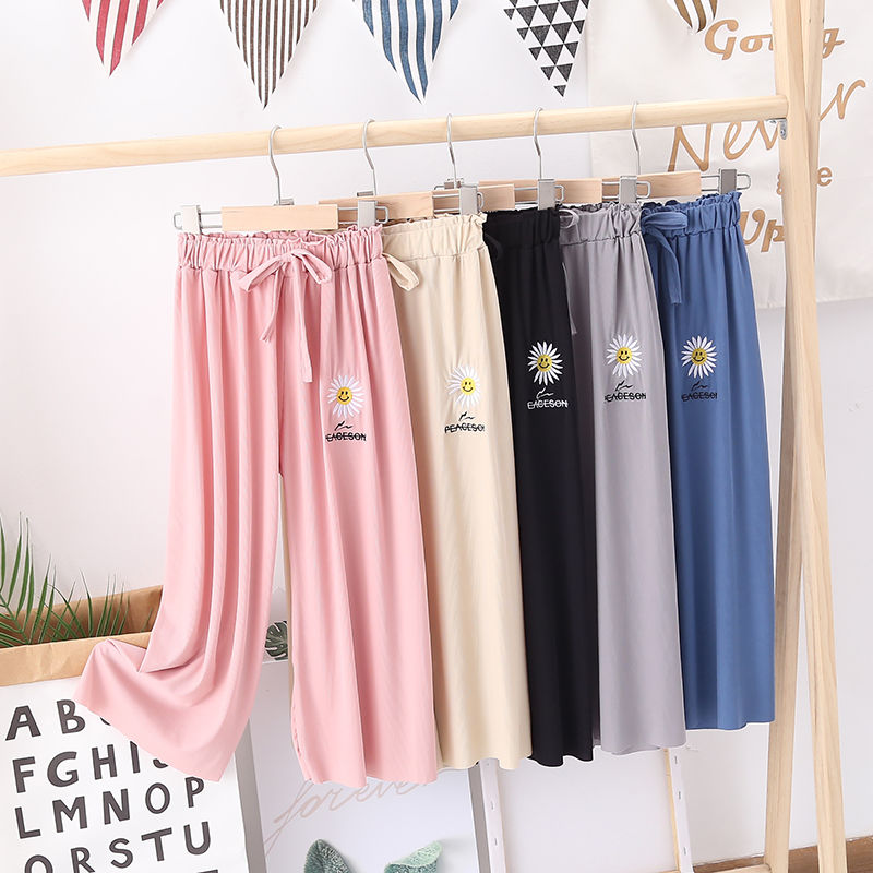 Girls' summer wide Capris pants for girls