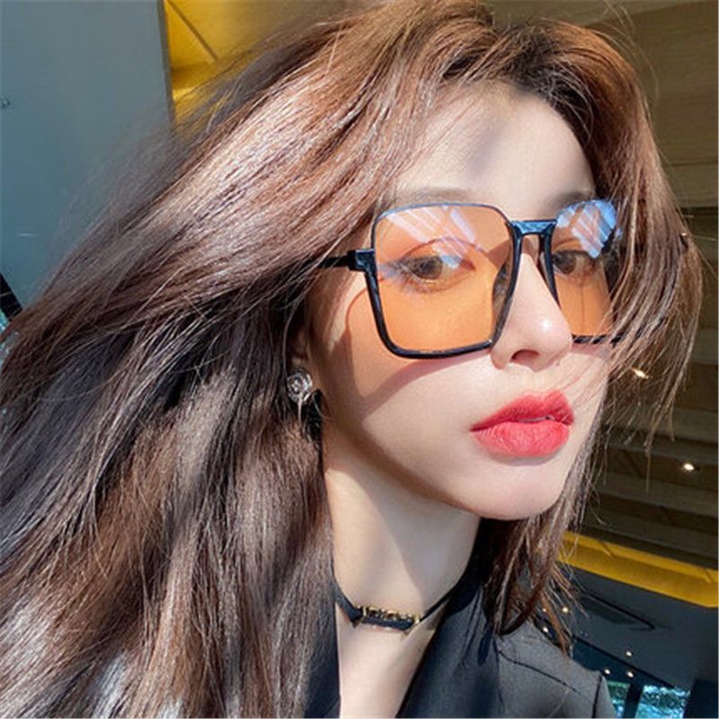 Sunglasses Korean personality net red super large box glasses women's round face Xiaochao Tan tiaodi Sunglasses