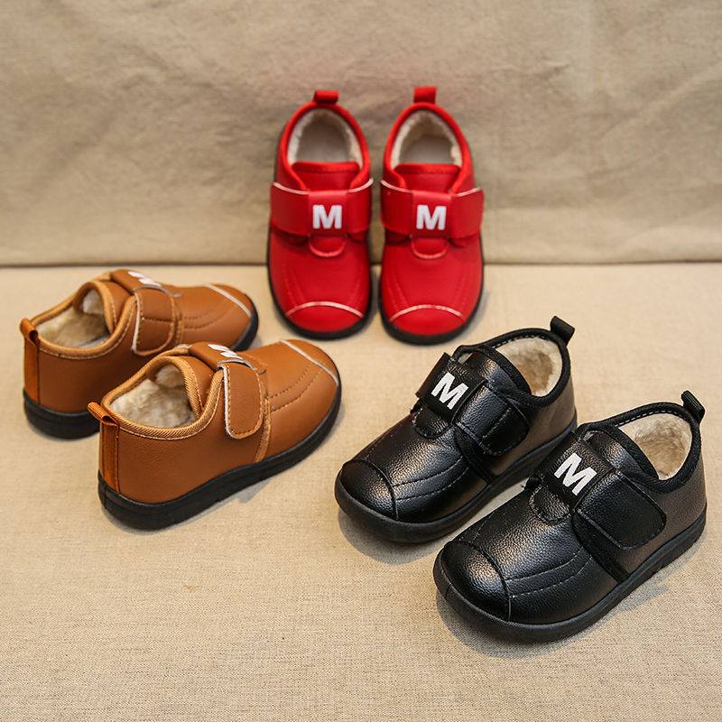 Children's cotton shoes girl's winter warm Plush Snow cotton shoes new baby boy's thickened big cotton snow cotton boots