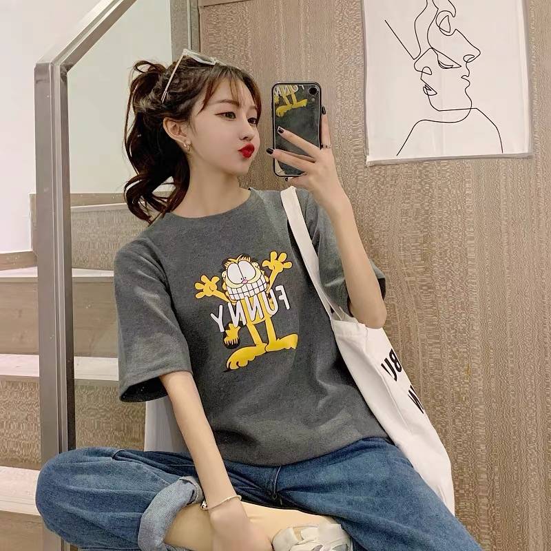 New fashion summer short sleeve T-shirt Student Korean loose large women's original suzerain half sleeve top