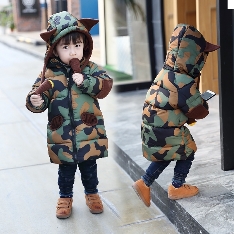 Children's clothing boys and girls camouflage cotton padded clothes winter coat cotton padded clothes thickened children's new baby cotton padded jacket for children