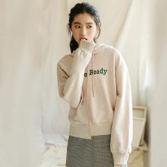 New student lettered printed casual sweater for spring