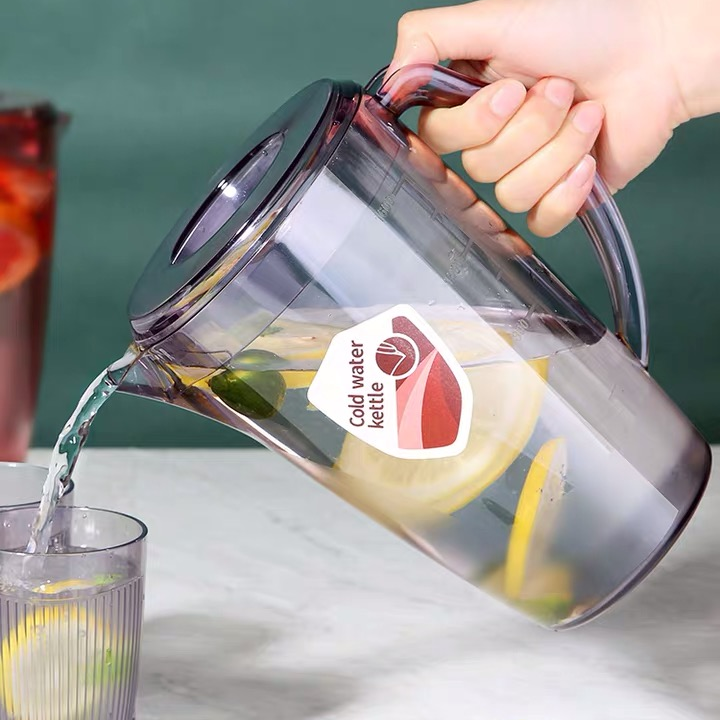 Large capacity cold water pot cool water pot high temperature resistant water pot plastic water cup flower tea pot family suit thickened