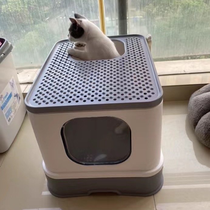 Cat litter basin fully enclosed drawer top in anti splash deodorization anti odor large and small cat products Cat Toilet