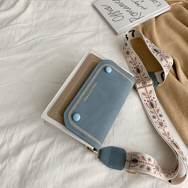 Bag new fashion Korean version net red ins single shoulder bag versatile broadband messenger bag schoolgirl small square bag