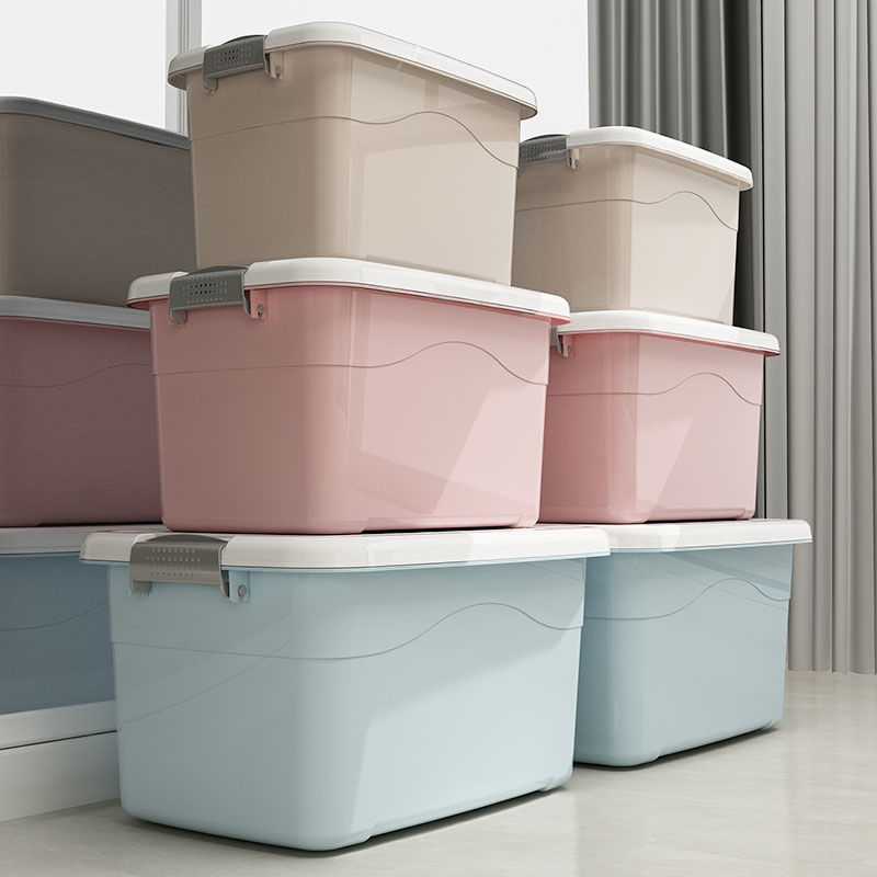 Storage box plastic oversize small size portable toys clothes quilt box thickened car household storage box