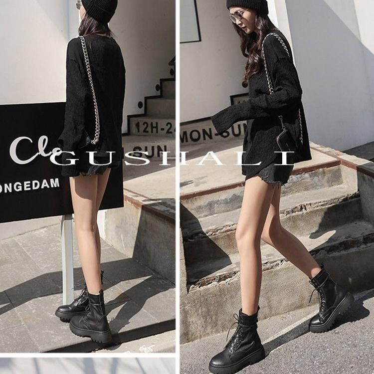 Martin boots women's new spring and summer Versatile Single boots British style thin breathable boots cool summer boots