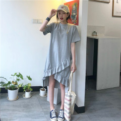 Real cotton 2021 summer seaside holiday beach skirt summer fairy super Sen black dress