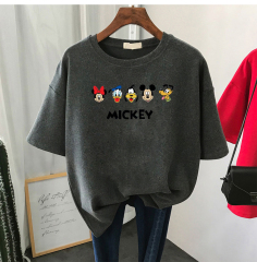 Super fire CEC milk silk BF lazy wind 2020 summer new casual Mickey short sleeve T-shirt for women