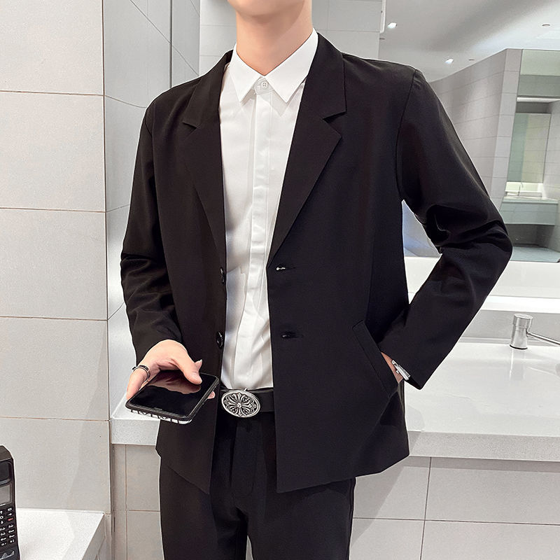 Suit men's suit high quality leisure Korean fashion youth slim fit Capris small suit two piece suit