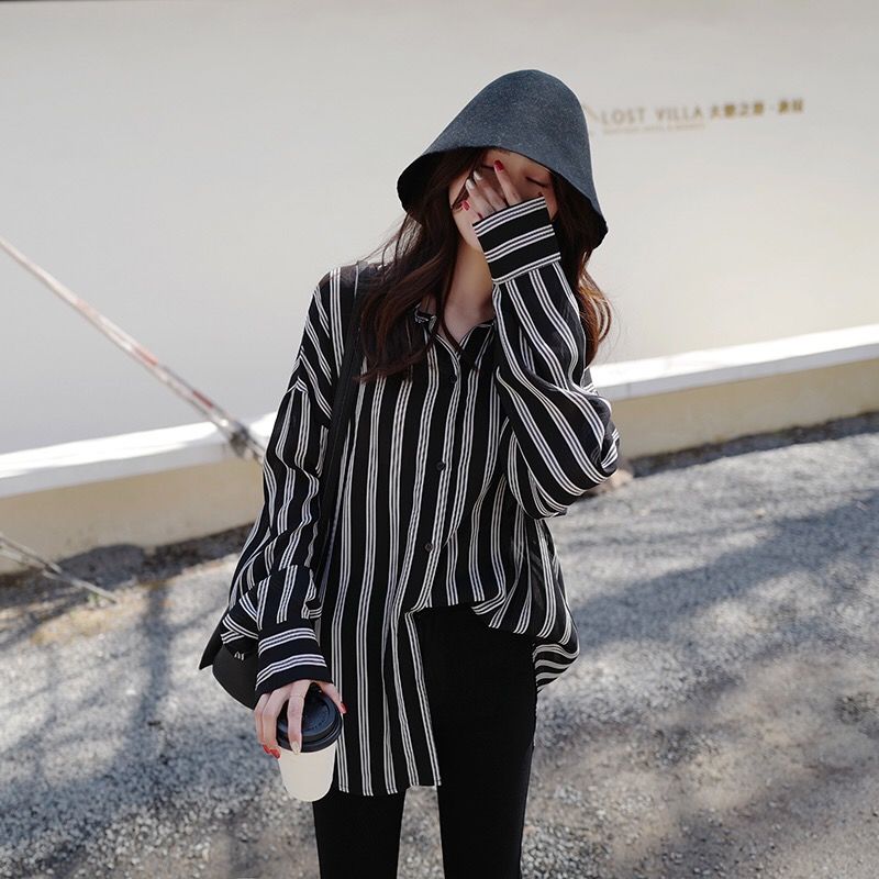 Spring and Autumn New Korean loose shirt for female students