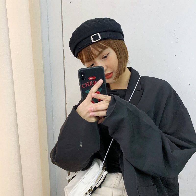 Hat female Japanese retro Beret British net red spring summer autumn Korean fashion versatile thin octagonal hat
