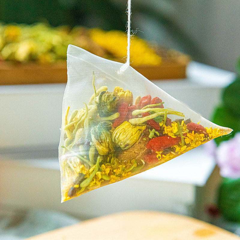 Chrysanthemum, medlar, cassia seed tea, osmanthus, Arctium lappa root, honeysuckle tea combination health care tea bag, clear fire health care tea
