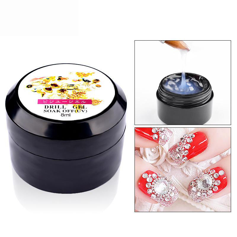 Nail accessories Diamond glue drill glue nail glue tip bottom drill alloy jewelry special transparent super adhesive drill glue