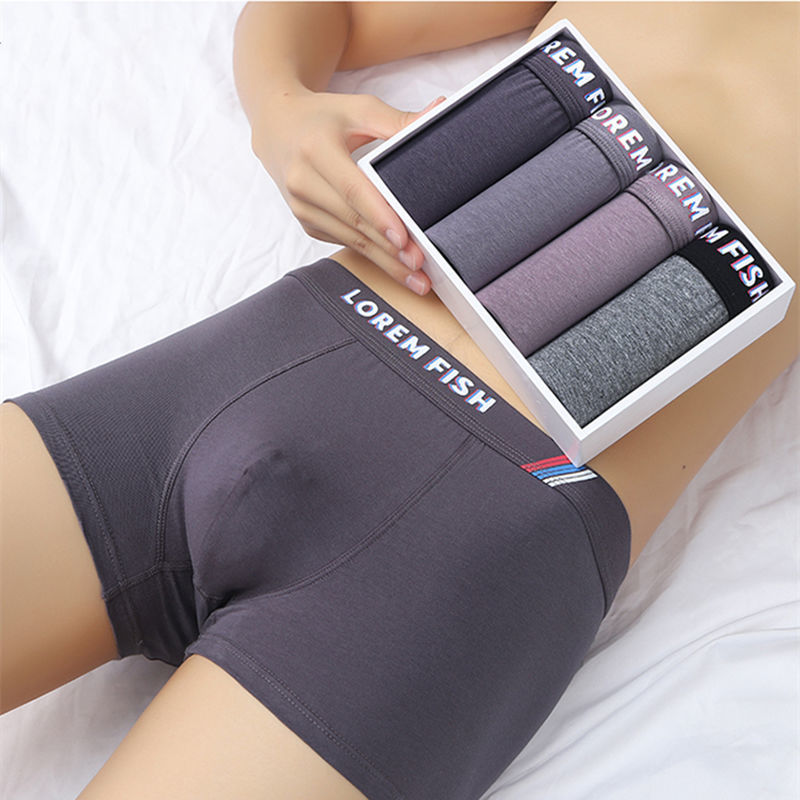 Men's underwear men's 3D cutting traceless high grade cotton boxers oversized breathable men's underwear Boxers
