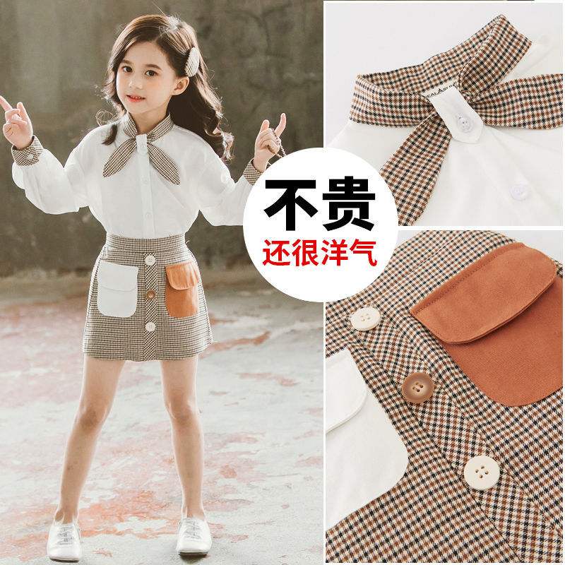 Girls' super foreign style suit skirt spring dress 2020 new suit children's net red spring and autumn fashion children's fashion