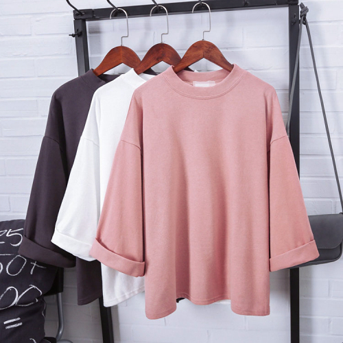Pure Seven-Sleeve T-shirt in Spring, Summer and Autumn of 2019