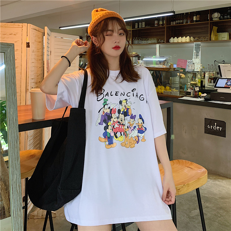 Actual photo 6535 cotton 2020 summer new loose Mickey short sleeve T-shirt for women