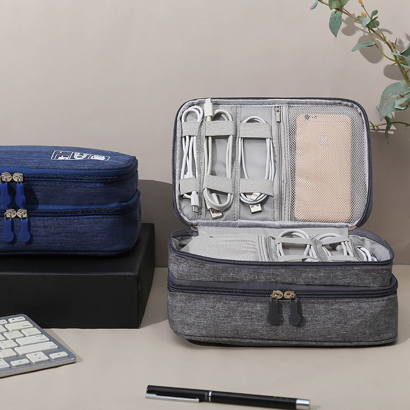 Digital accessories camera bag multifunctional electronic products storage bag three layer shockproof computer charger hard disk storage
