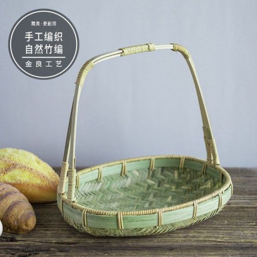 Zero food basket handmade cake basket bamboo green bamboo bamboo basket restaurant biscuit dish bamboo bread basket bamboo products