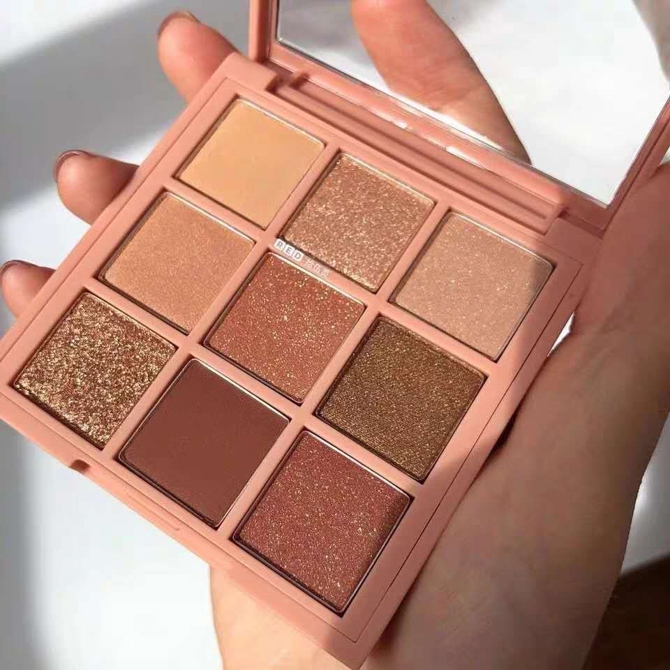 Nine Color Eyeshadow powder, pearl water, bling, earth color, flash, parity, student eye shadow, INS super fire.